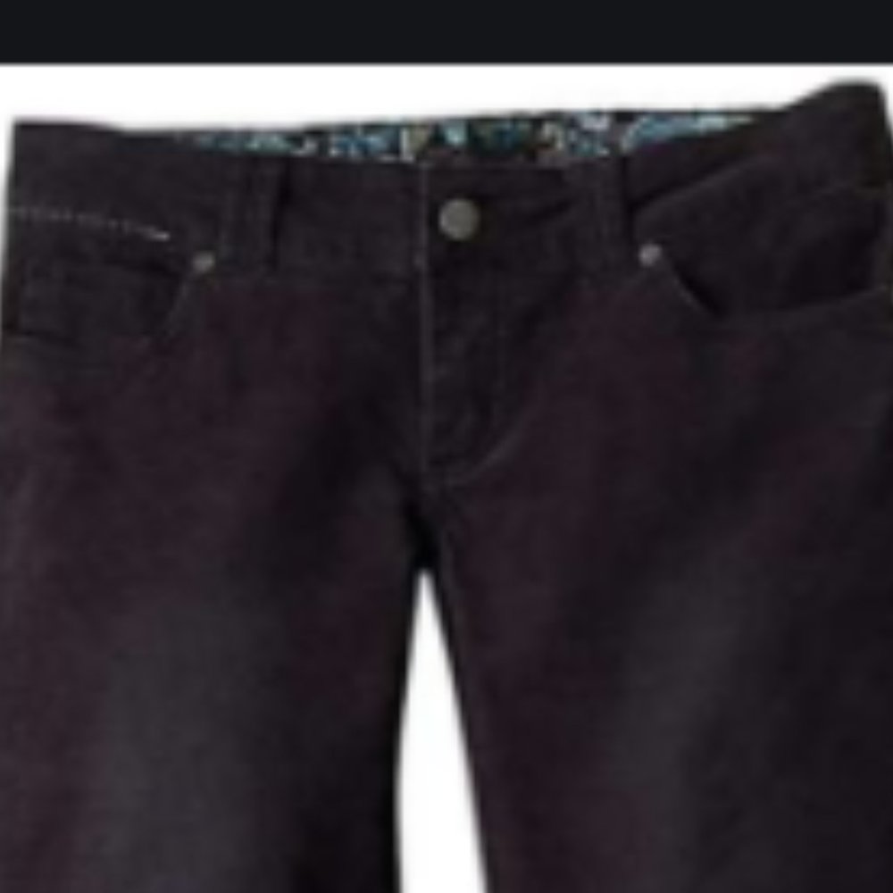 Prana Black Corduroy Pants Womens Size 12 Straight